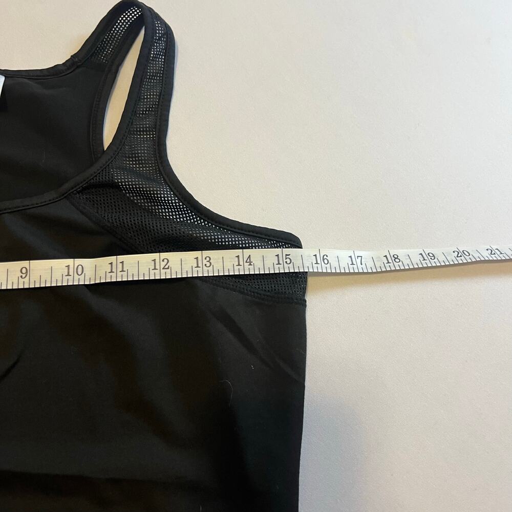 Black racerback mesh strap tank top M - Picture 3 of 6